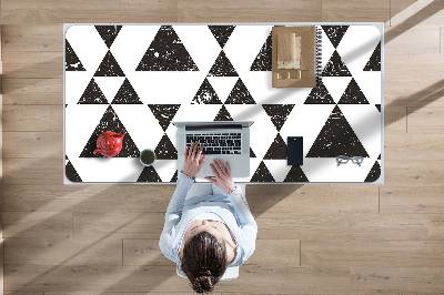 Full desk protector Black and white triangles