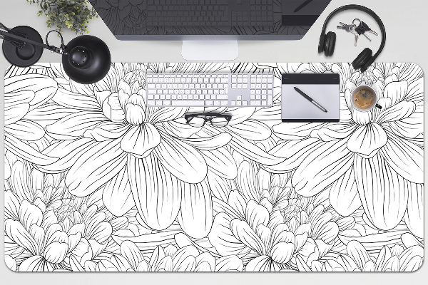 Full desk pad sketched flowers