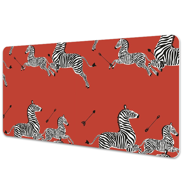 Large desk mat for children zebra