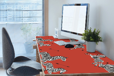 Large desk mat for children zebra