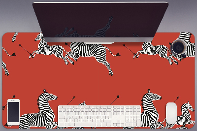 Large desk mat for children zebra