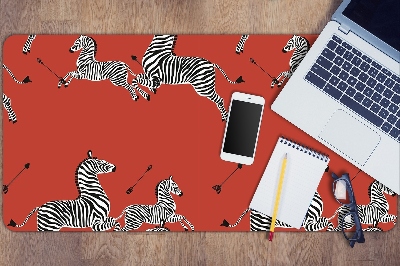 Large desk mat for children zebra