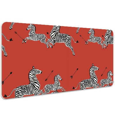 Large desk mat for children zebra