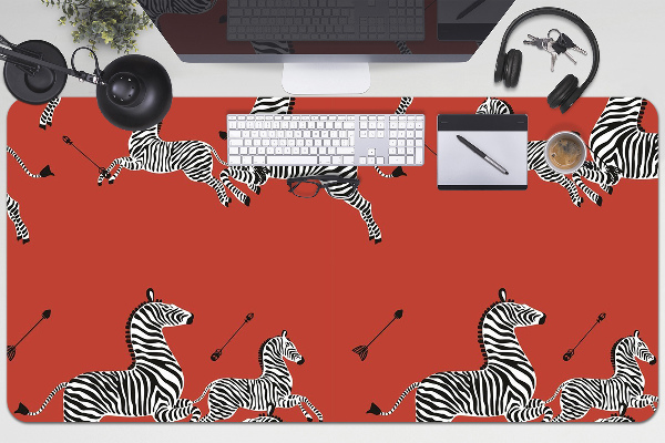 Large desk mat for children zebra