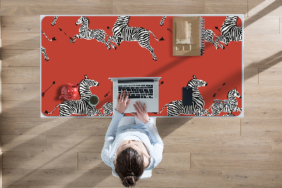 Large desk mat for children zebra