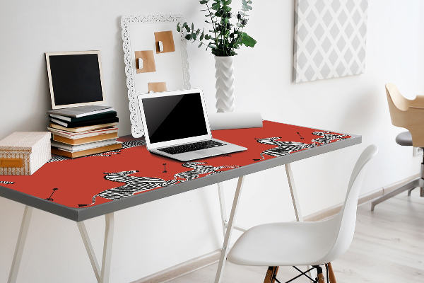 Large desk mat for children zebra