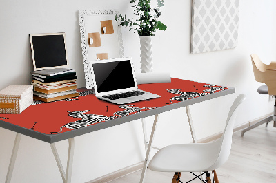 Large desk mat for children zebra