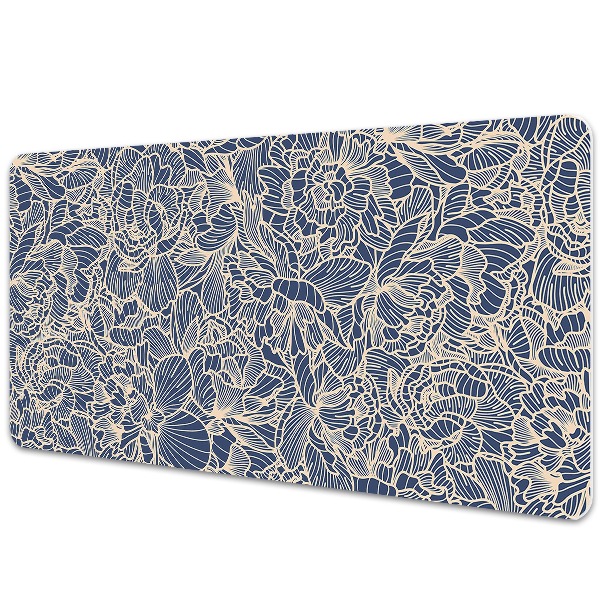 Desk pad blue flower