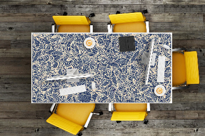 Desk pad blue flower