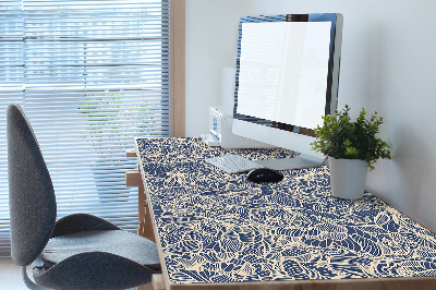 Desk pad blue flower