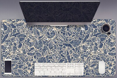 Desk pad blue flower