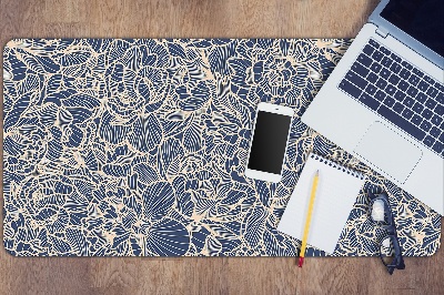 Desk pad blue flower