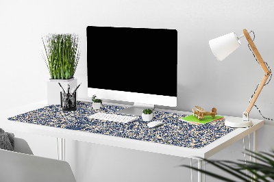 Desk pad blue flower