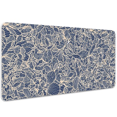 Desk pad blue flower