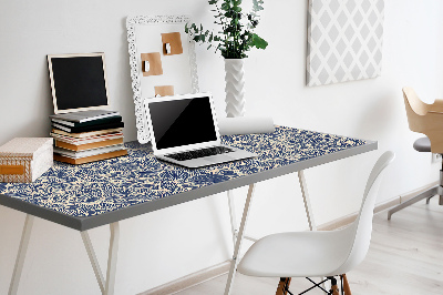 Desk pad blue flower