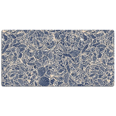 Desk pad blue flower