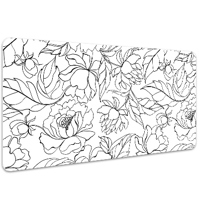 Full desk mat peony flowers