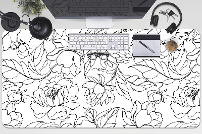 Full desk mat peony flowers