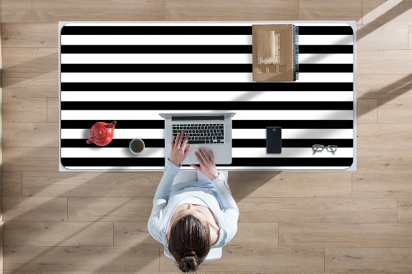 Large desk mat table protector horizontal lines
