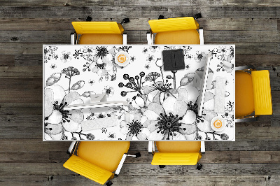 Full desk pad Black-and-white pattern