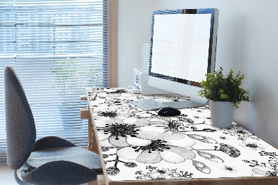 Full desk pad Black-and-white pattern