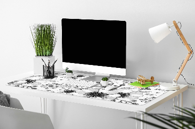 Full desk pad Black-and-white pattern