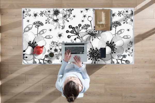 Full desk pad Black-and-white pattern