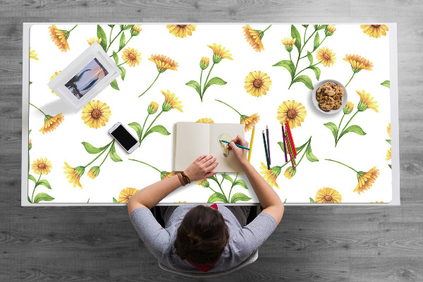 Large desk mat for children Sunflowers