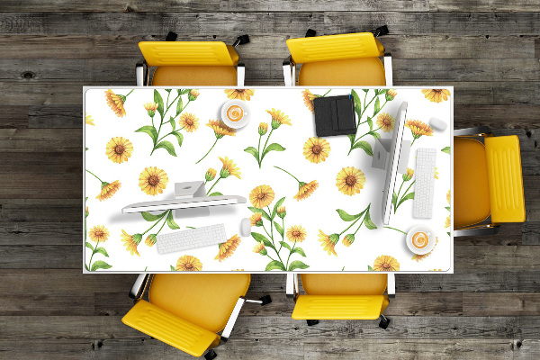 Large desk mat for children Sunflowers
