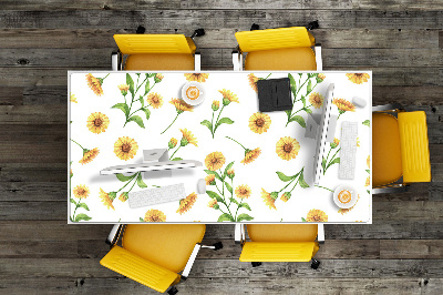 Large desk mat for children Sunflowers