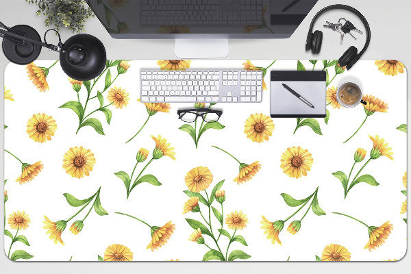 Large desk mat for children Sunflowers