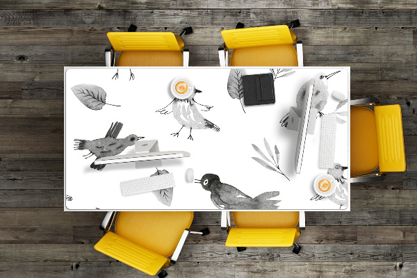 Full desk mat drawn birds