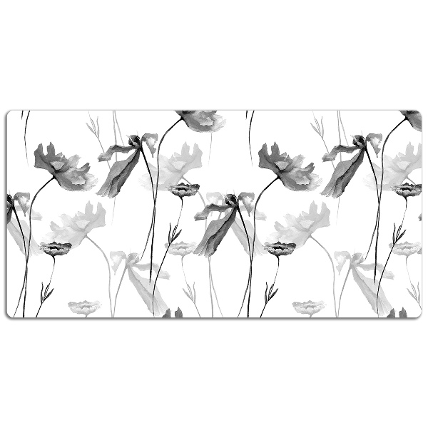 Large desk mat for children Poppy seed flower