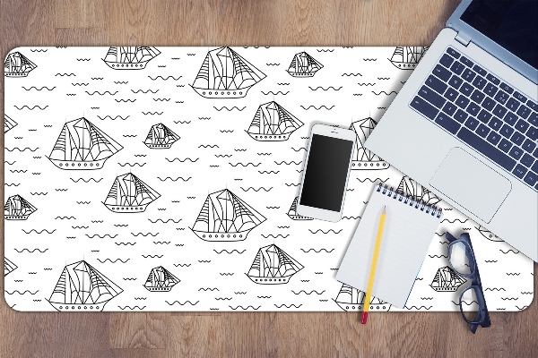 Full desk pad Sailing ships at sea