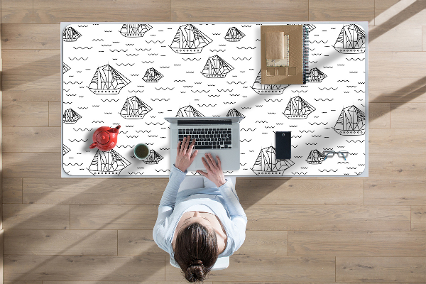 Full desk pad Sailing ships at sea