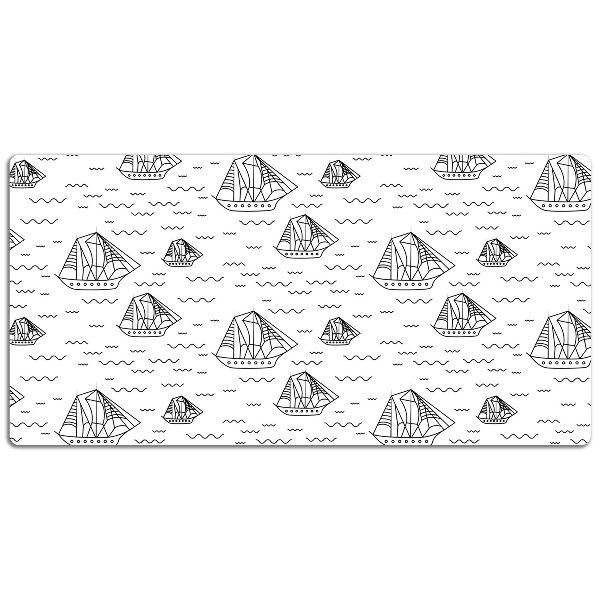Full desk pad Sailing ships at sea