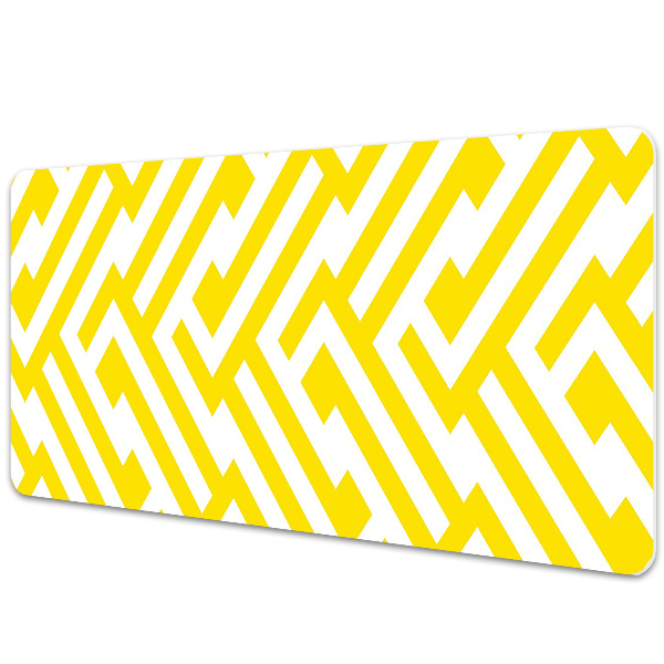 Large desk mat for children yellow bar