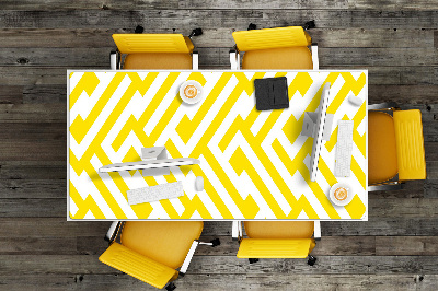 Large desk mat for children yellow bar