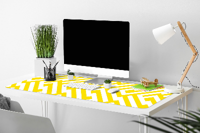 Large desk mat for children yellow bar