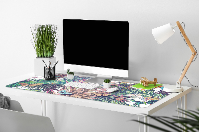 Desk pad Flowers and butterflies