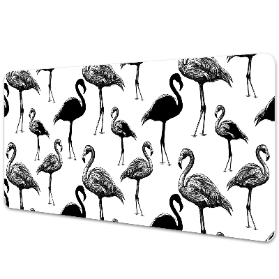 Desk mat Retro style flamingos