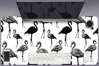 Desk mat Retro style flamingos