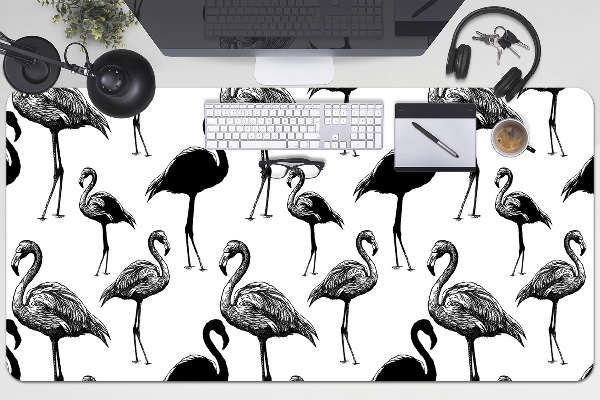 Desk mat Retro style flamingos