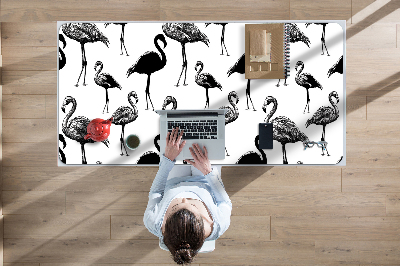 Desk mat Retro style flamingos