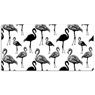 Desk mat Retro style flamingos