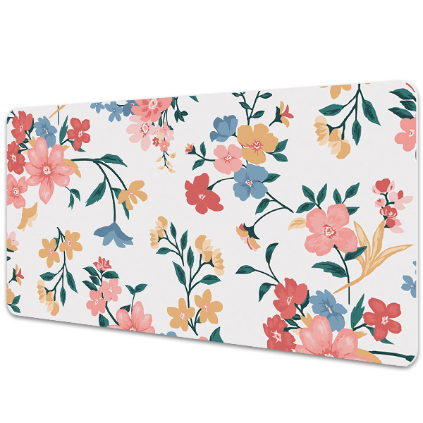 Desk pad colorful flowers