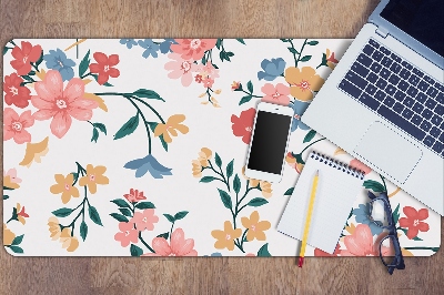 Desk pad colorful flowers