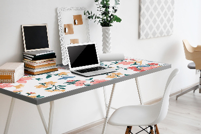 Desk pad colorful flowers