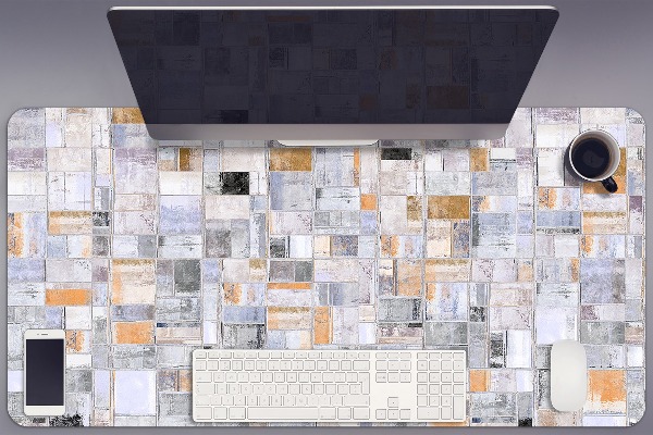 Full desk protector colorful tiles