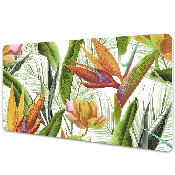 Desk mat tropical plants